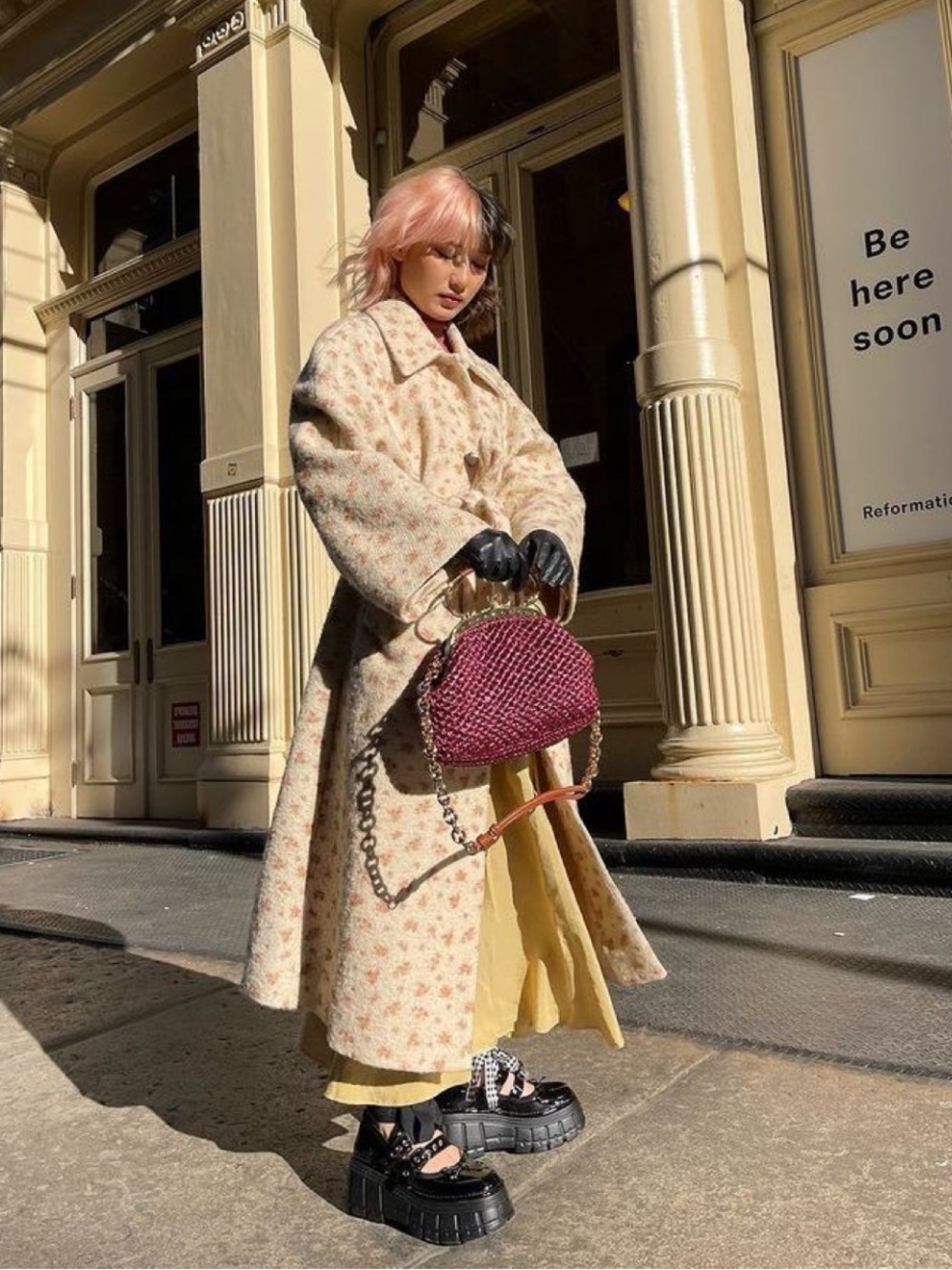 Acne Studios FW 2021 floral car coat - Picture 2 of 16